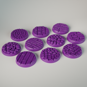 Set de 10 socles fantasy 25mm