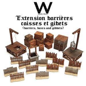 Barrières, caisses et gibets